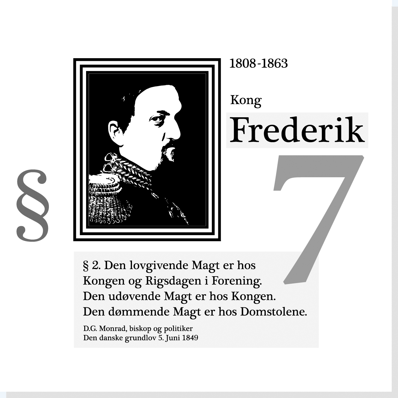 Kong Frederik d. 7. er en af Rysensteens 22 udvalgte danske dannelsespersoner