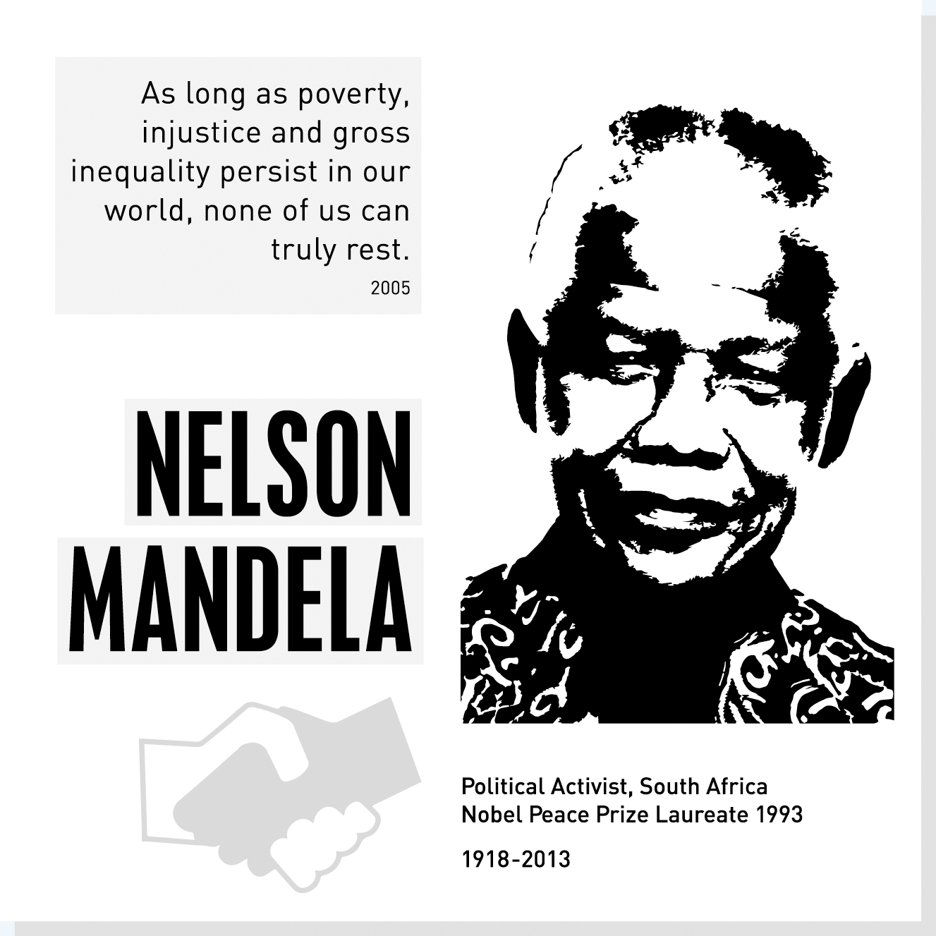 Nelson Mandela er en af Rysensteens 14 udvalgte verdensborgere